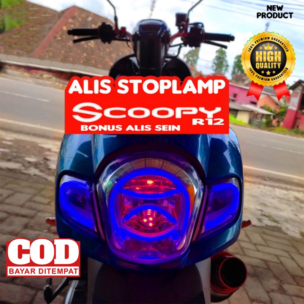 ALIS STOPLAMP SCOOPY DONAT LAMPU ALIS REM VARIASI REM BELAKANG SCOOPY 2017 2018 2019 BERGARANSI