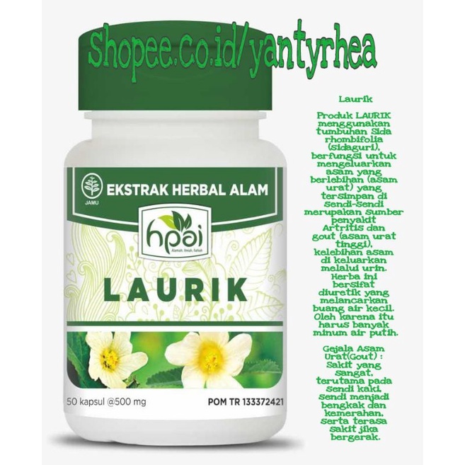 Jual Laurik Hni Hpai Herbal Obat Asam Urat Herbal Obat Rematik Reumatik