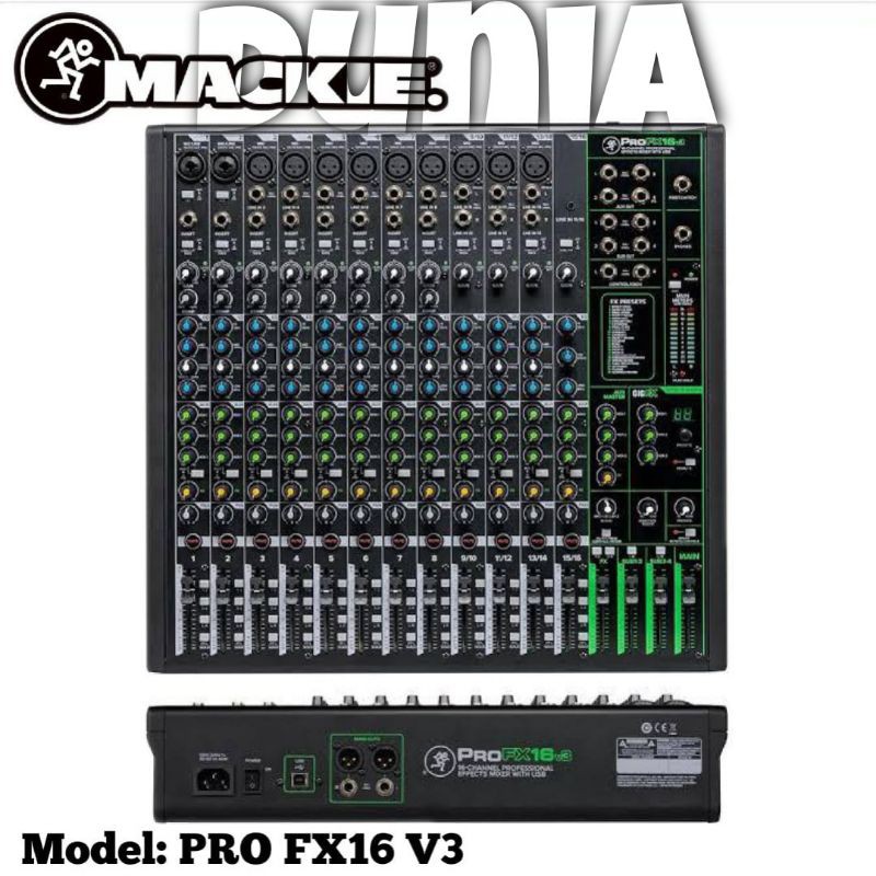 Mixer Mackie PRO FX16 V3 Original PROFX16 V3 - 16 Channel