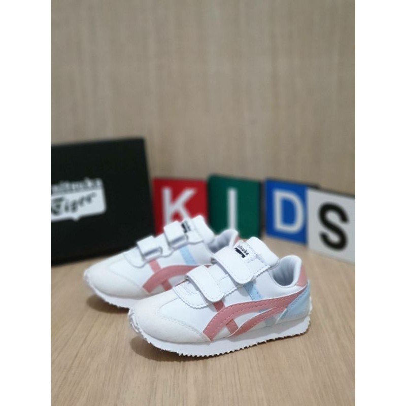 sepatu anak perempuan Perekat White/Blue/Pink Pastel