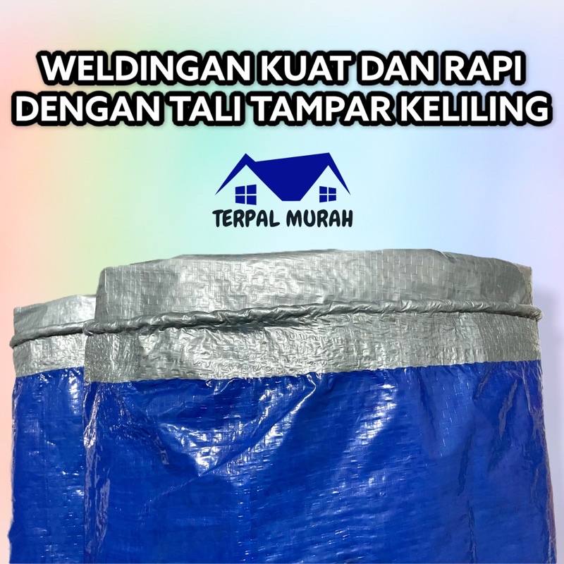 Terpal A2 (Per Meter) Biru Silver Cap Gajah Truk Original 100% Termurah