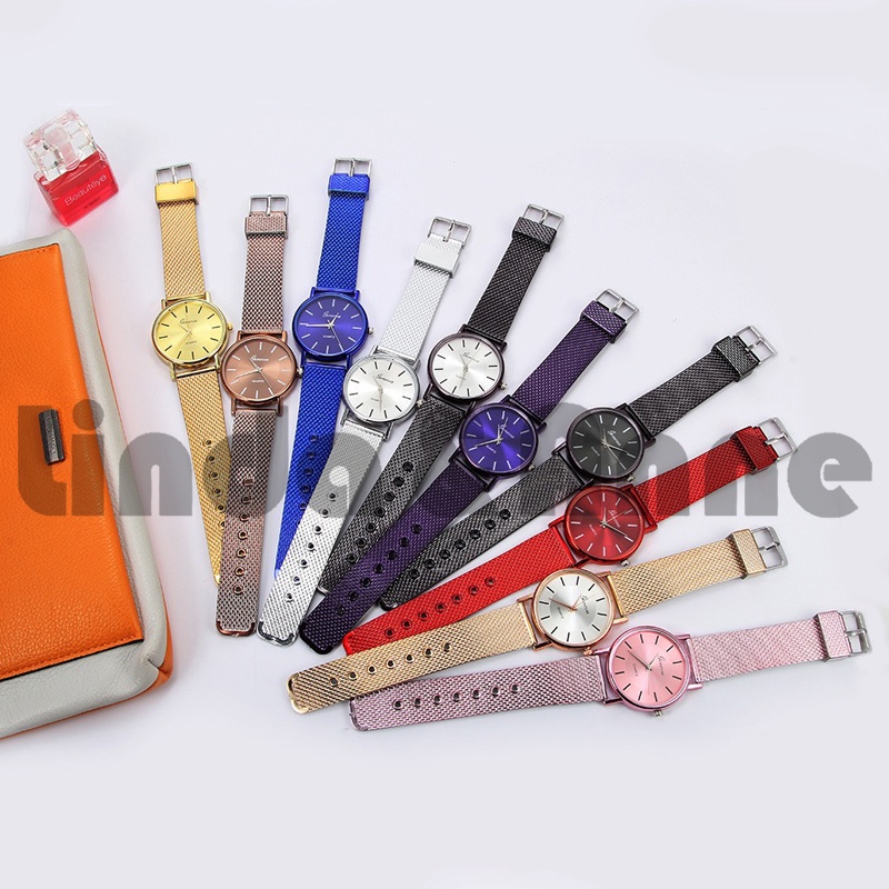 Jam Fashion Wanita - Jam Tangan Geneva Analog Tali Glossy - Jam Tangan Wanita Murah