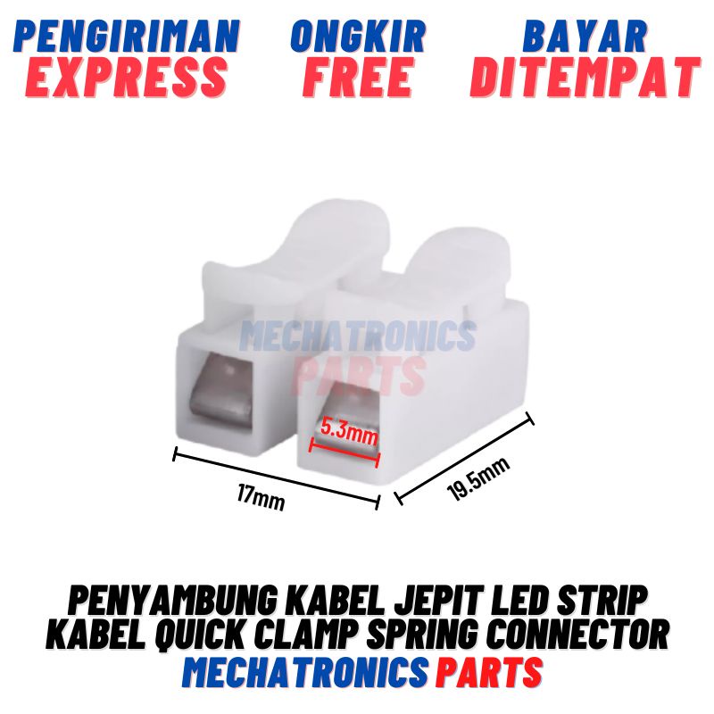 2PCS MTR-9007 PENYAMBUNG KABEL JEPIT LED STRIP KABEL QUICK CLAMP SPRING CONNECTOR CEPAT MUDAH AMAN