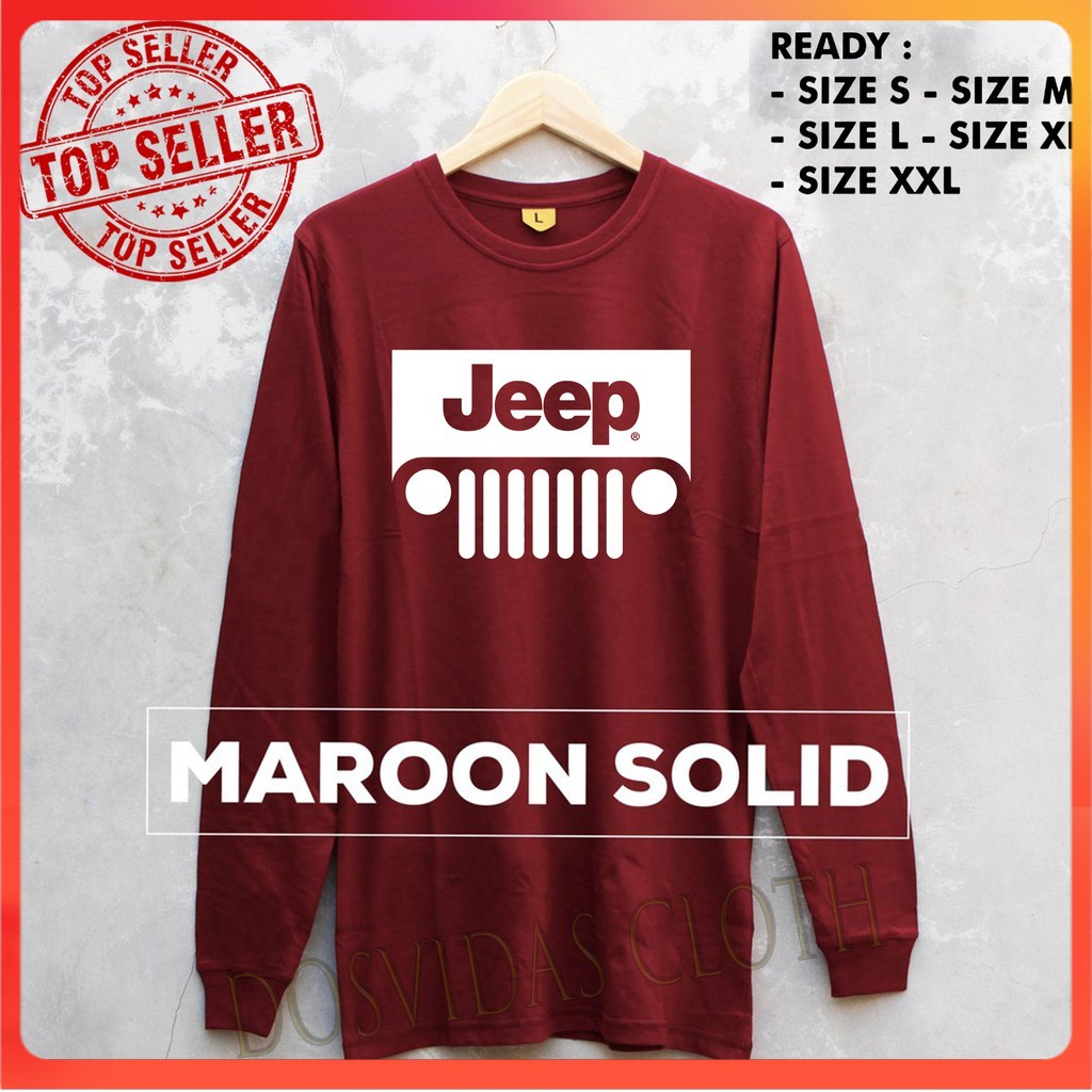 Import Quality MURAH BAJU KAOS LENGAN PANJANG WRANGLER JEEP keren JEEP