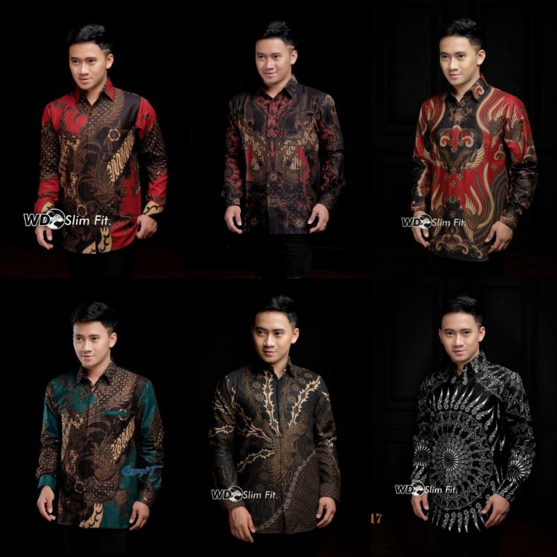 Batik Pria Lengan Panjang BATIK BERKAHTURAH SIZE M L XL XXL BSWART BatiK HRB026 Kenongo Hem Panjang Padi