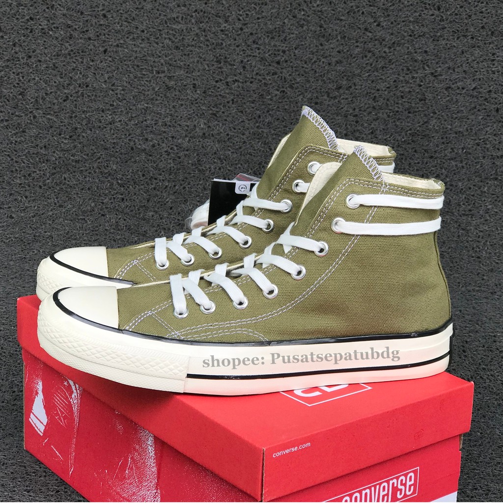 SEPATU CONVERSE 70S HIGH CT ALL STAR FIELD SURFLUS HIJAU LUMUT