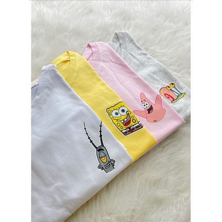 MYSTIQUE.ID-BAJU KAOS SPONGE*BOB T-SHIRT LUCU DAN AESTHETIC