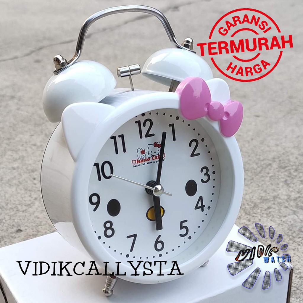 JAM WEKER JAM BEKER ALARM UNIK KARAKTER HELLO KITTY JAM UNTUK KADO LUCU