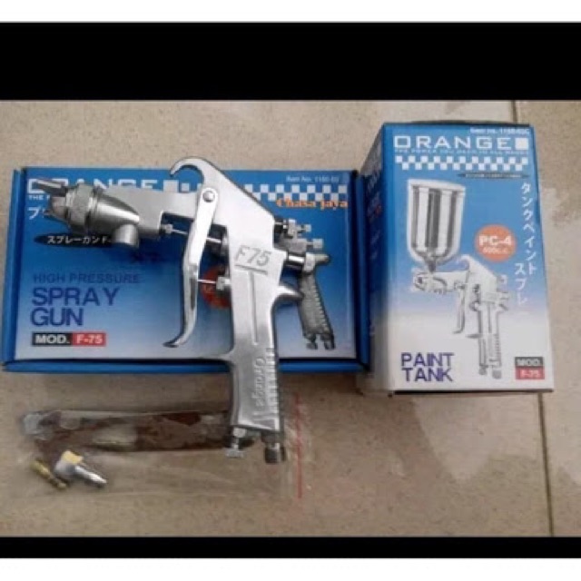 ORANGE Spray gun F75 400cc tabung atas