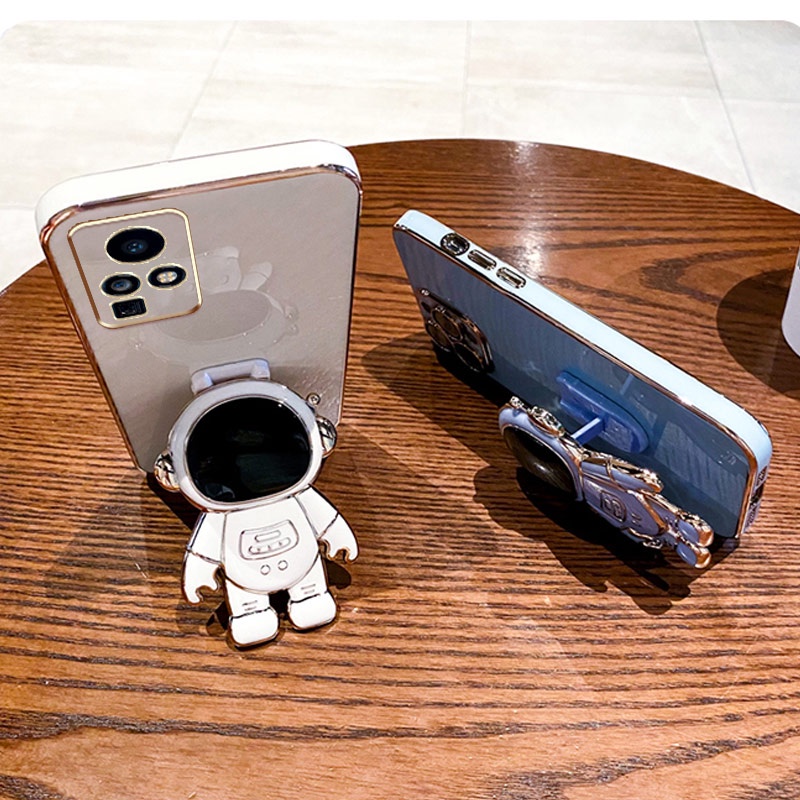 Casing Ponsel Infinix Zero X Pro Zero X Neo Warna Permen Astronot Stand Deluxe Camera Case