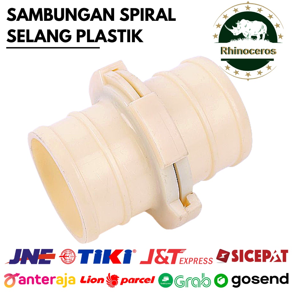 Sambungan Spiral Selang Drip Sambungan Selang Irigasi 2- 4Inch Plastik