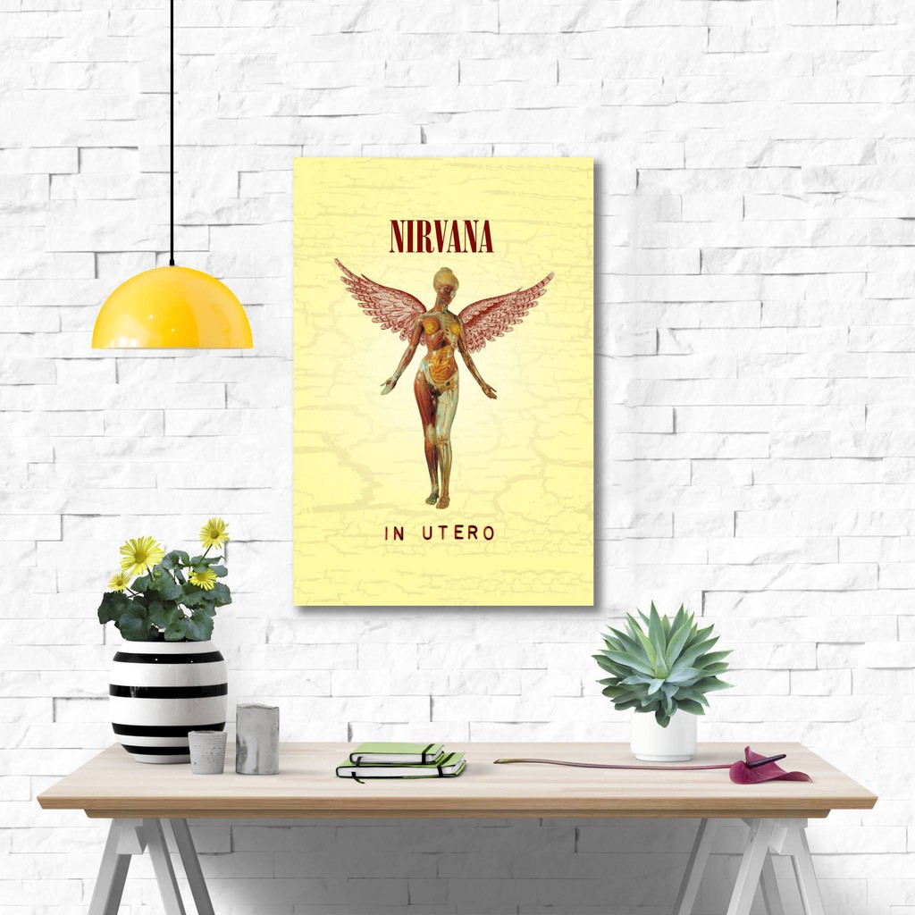 Poster kayu hiasan dinding - NIRVANA IN UTERO
