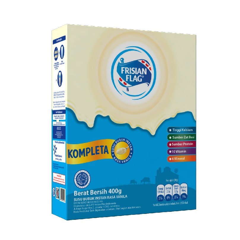 SUSU BUBUK BENDERA FRISIAN FLAG VANILA 400 GR