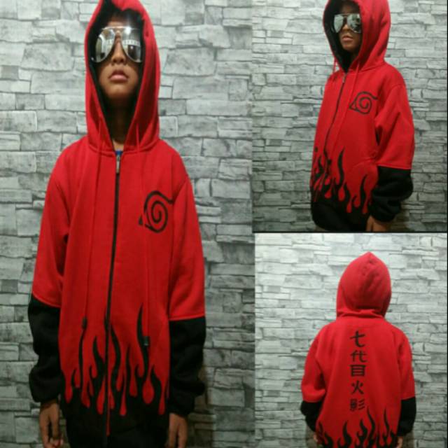 Jaket anak anime naruto hokage style