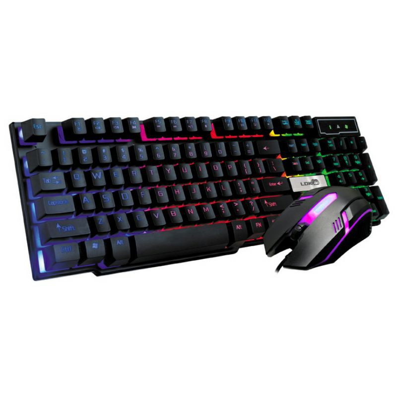 LDKAI 832 Gaming Keyboard LED With Mouse - Black