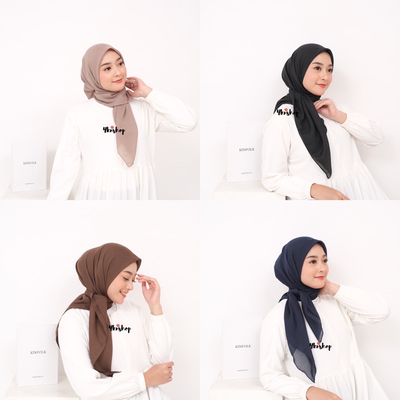 Jilbab Paris Premium Tepi Jahit / Segiempat Paris Voal Premium Anti Letoy