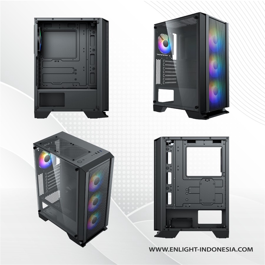 Casing Infinity Nebula V4 Tempered Glass - ATX mATX Gaming Case