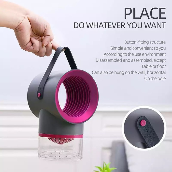 Vacum Nyamuk Black Hole  Led Purple Vortex Mosquito Trap Killer / Lampu Alat Perangkap Sedot Nyamuk