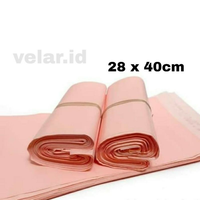 

polymailer pink muda 28x40cm polos 1pcs