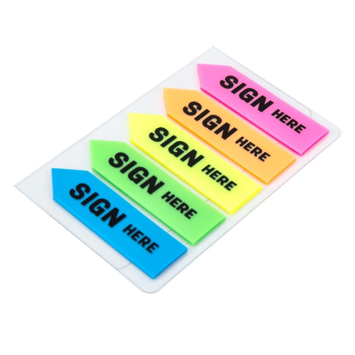 

kertas- deli ea11302 memo indeks - sign here film index tabs 44×12mm - 43x12mm, 100 pcs -kertas.