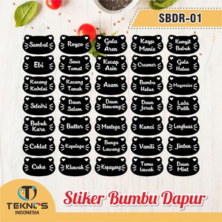 STIKER LABEL BUMBU DAPUR TEKNOS WATERPROOF CUSTOM MURAH | Shopee Indonesia