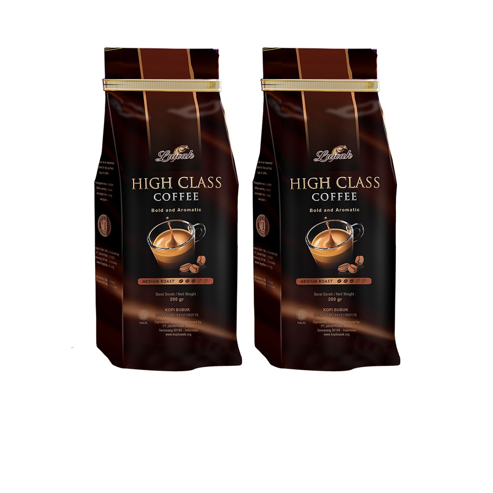 

Kopi Luwak High Class Medium Roast Powder 200gr Twin Pack