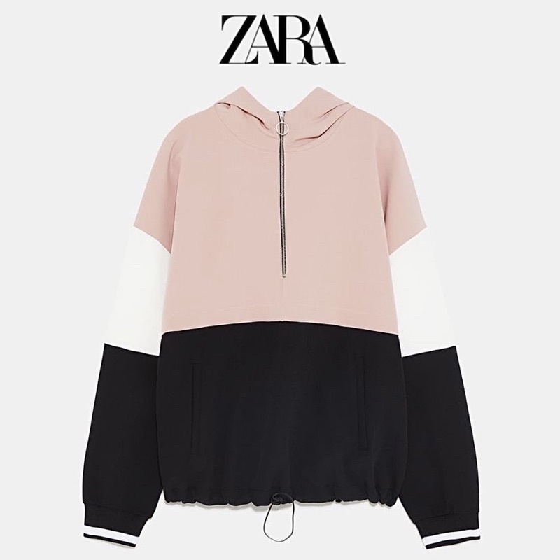 Preloved ZARA sweatshirt woman zipper hoodie