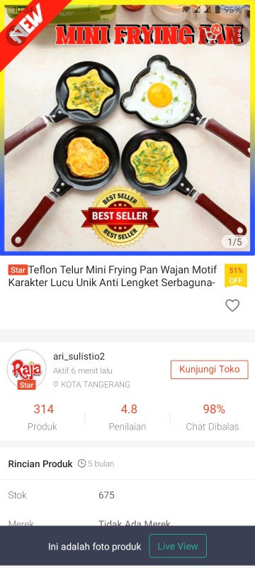 Teflon Telur Mini Frying Pan Wajan Motif Karakter Lucu Unik Anti Lengket Serbaguna- 100339