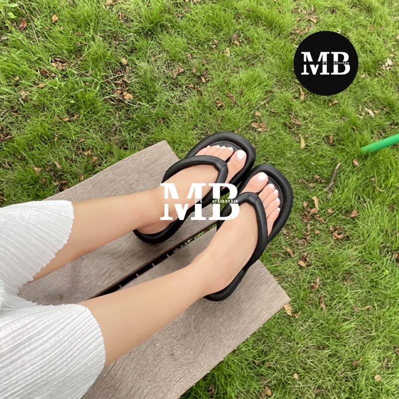 SANDAL JEPIT JELLY EVA RUBBER WEDGES ELASTIS WANITA IMPORT BKK TEBAL MELISSA ANTI-SLIP RINGAN EMPUK