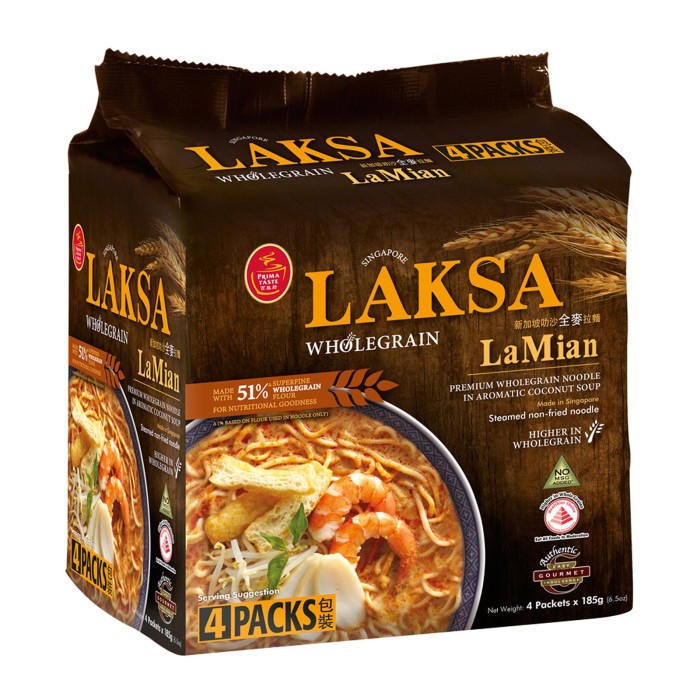

Prima Taste Wholegrain La Mian - Laksa 4 X 185G
