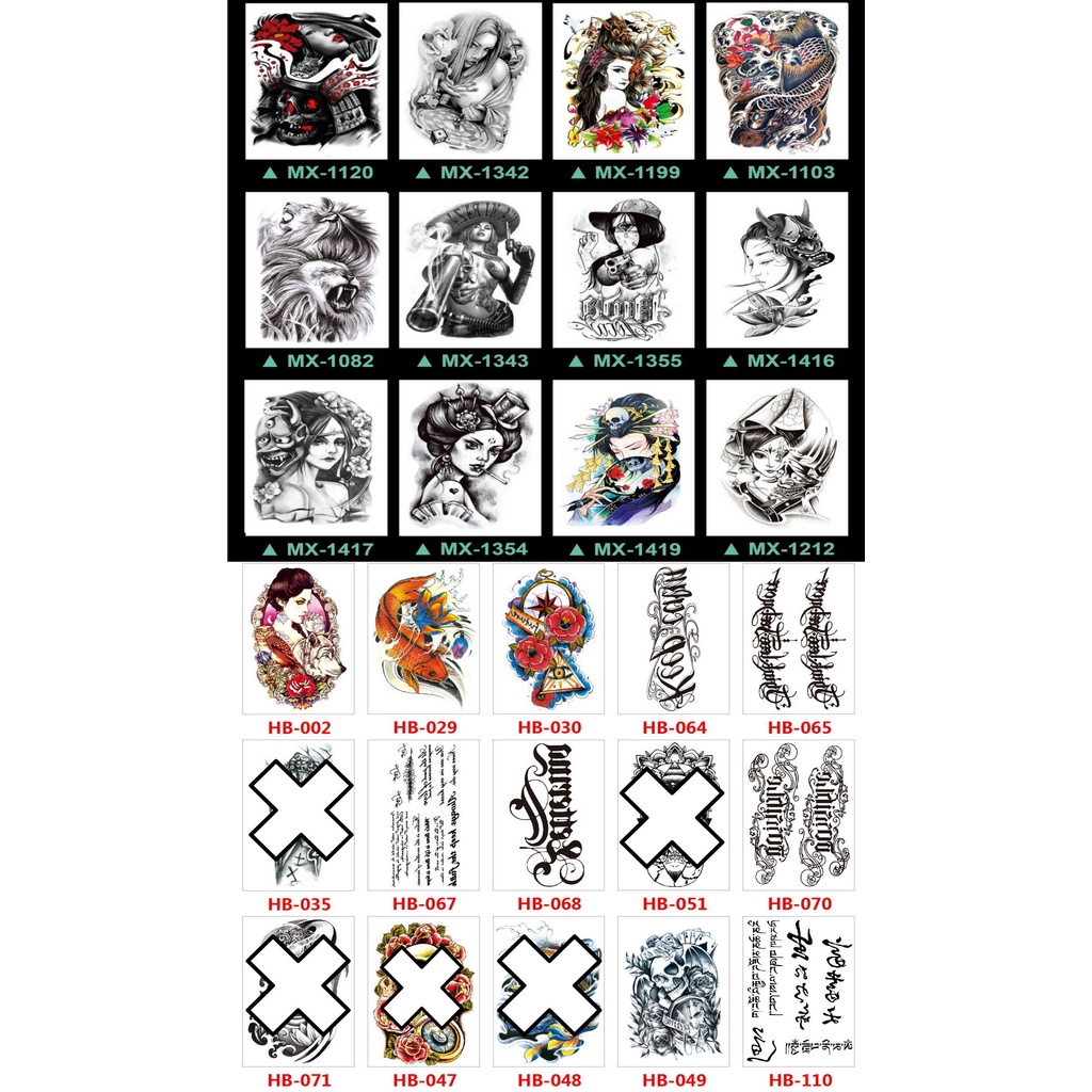 Tato temporer tangan / Tatto temporary tangan / Sticker tato medium random