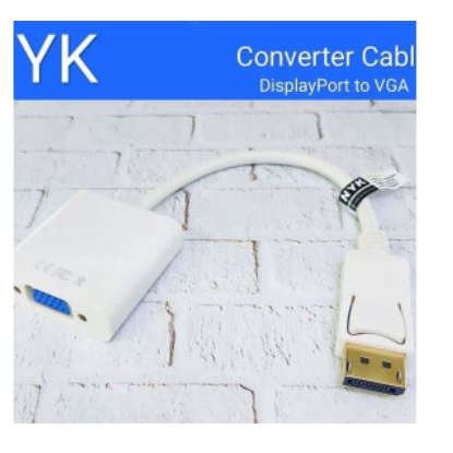 Display port to vga converter nyk 1080p FHD for pc laptop macbook - konverter Displayport dp male to d-sub 15 pin female