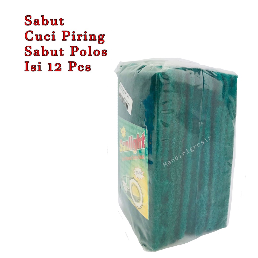 Sabut Polos * Susemi * Sanlight * Sabut Cuci Piring * 12pcs