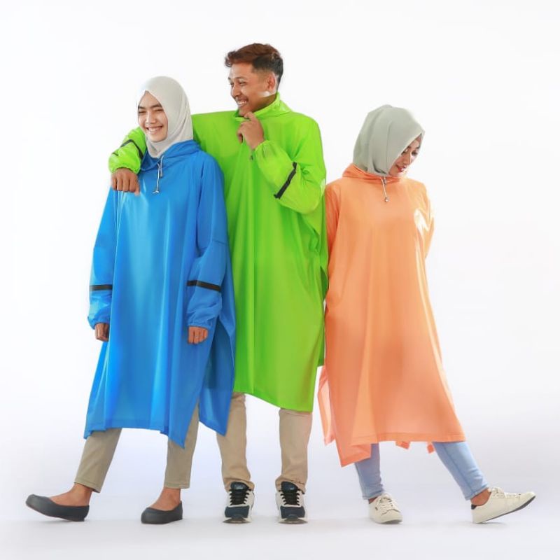JAS HUJAN PONCO LENGAN COLOUR Elepehant Gajah Ibex / Jas Hujan Ponco Lengan Colour Ibex Poncho Murah