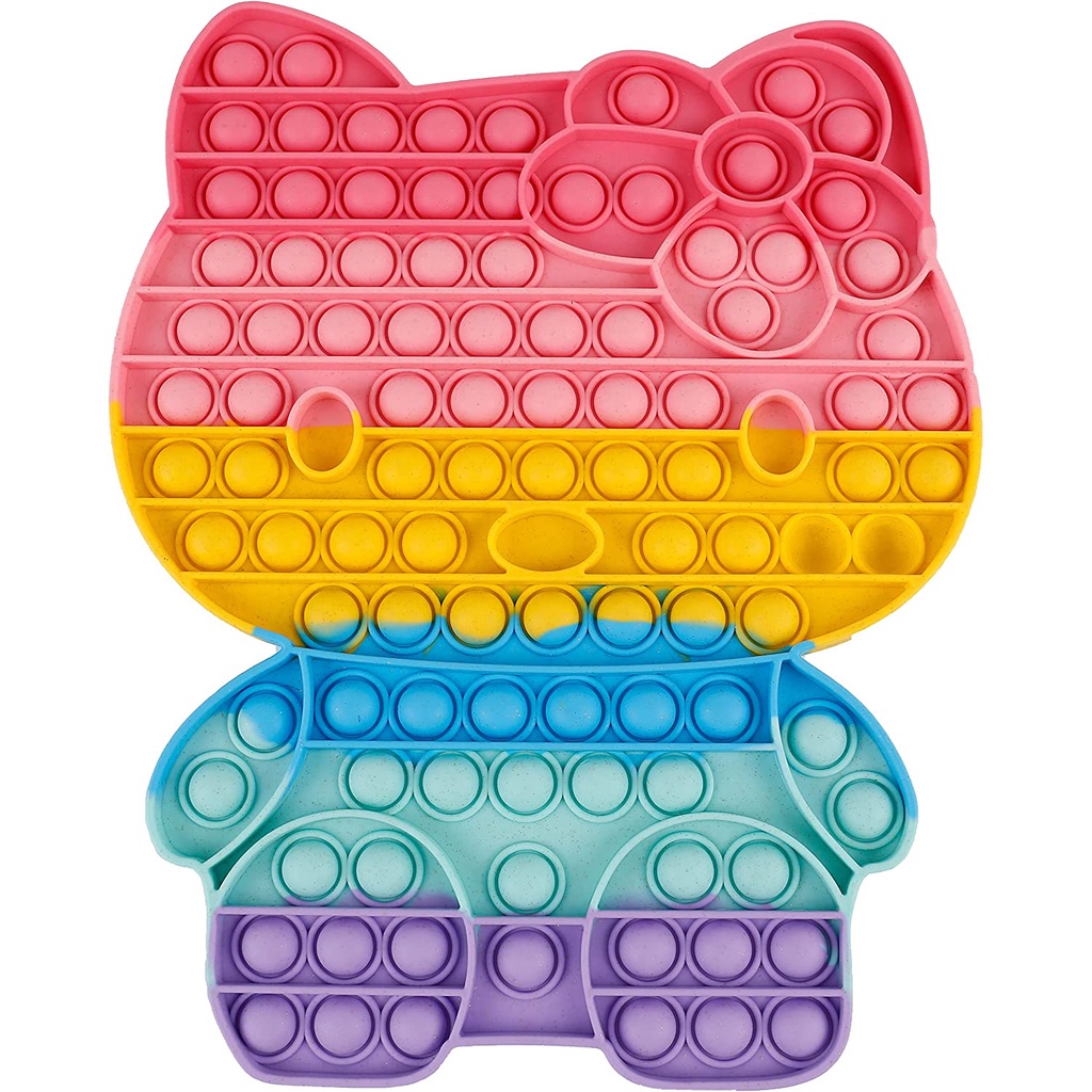 Jumbo Pop It Push Bubble Sensory Cute Toy Super Big Popit Gigantic Oversized Chess Board Push Pop It Hello Kitty Toys for Kid Children Gift-Hello Kitty