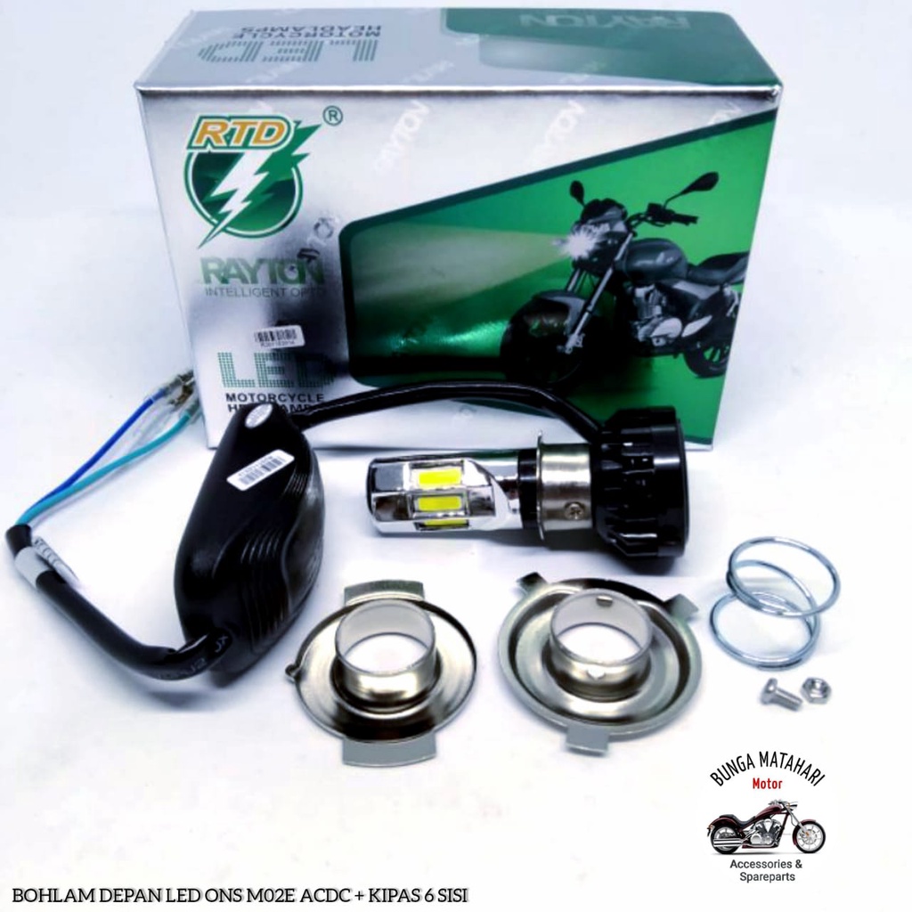 Bohlam Depan Led ONS MO2E AC/DC + Kipas 6 Sisi