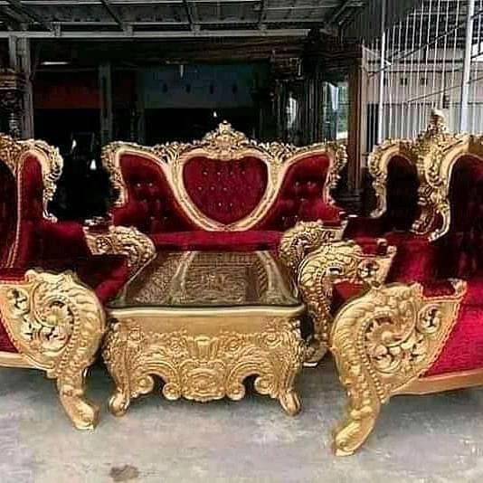 Kursi Tamu Sofabed Mewah Kursi Ruang Tamu Kayu Jati Ukir Jepara