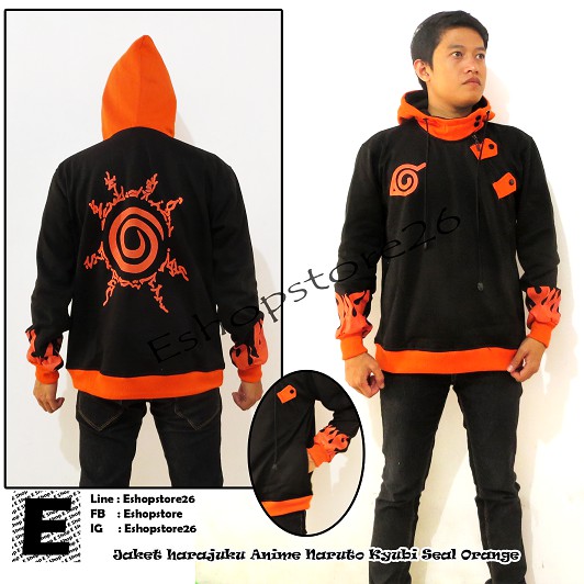 Jaket Harajuku Anime Naruto Anbu Pedang Hitam