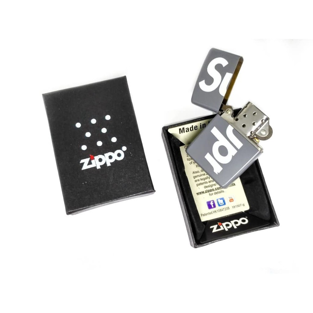 Korek Api Zippo Supreme Abu-abu KW Super Grade Original