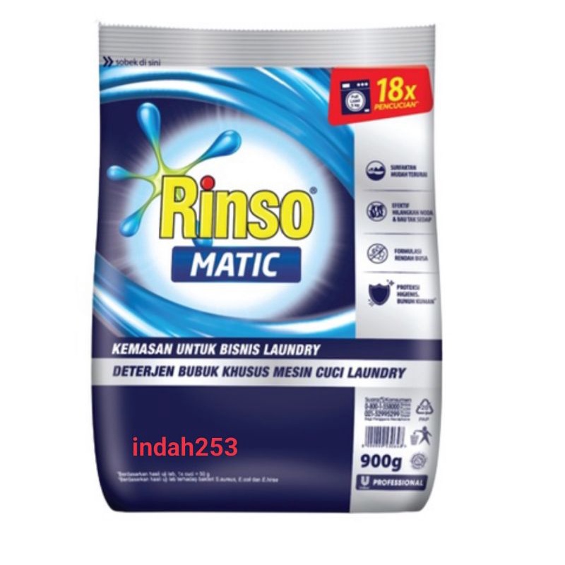 Rinso Matic Deterjen Bubuk 900g Profesional