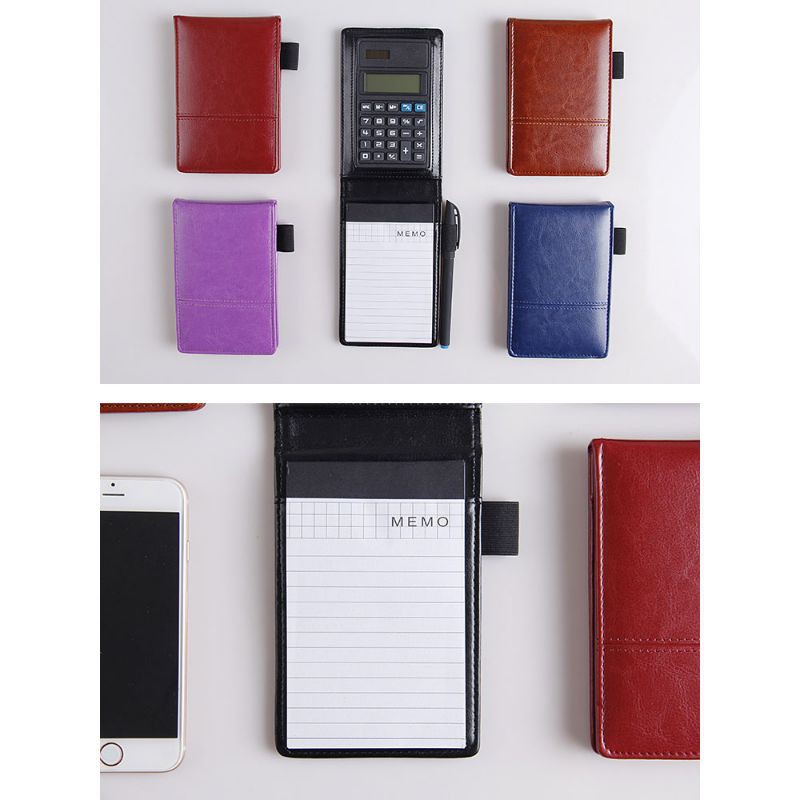 

Buku Catatan Binder Note Cover Kulit with Kalkulator - Y8303 - Black