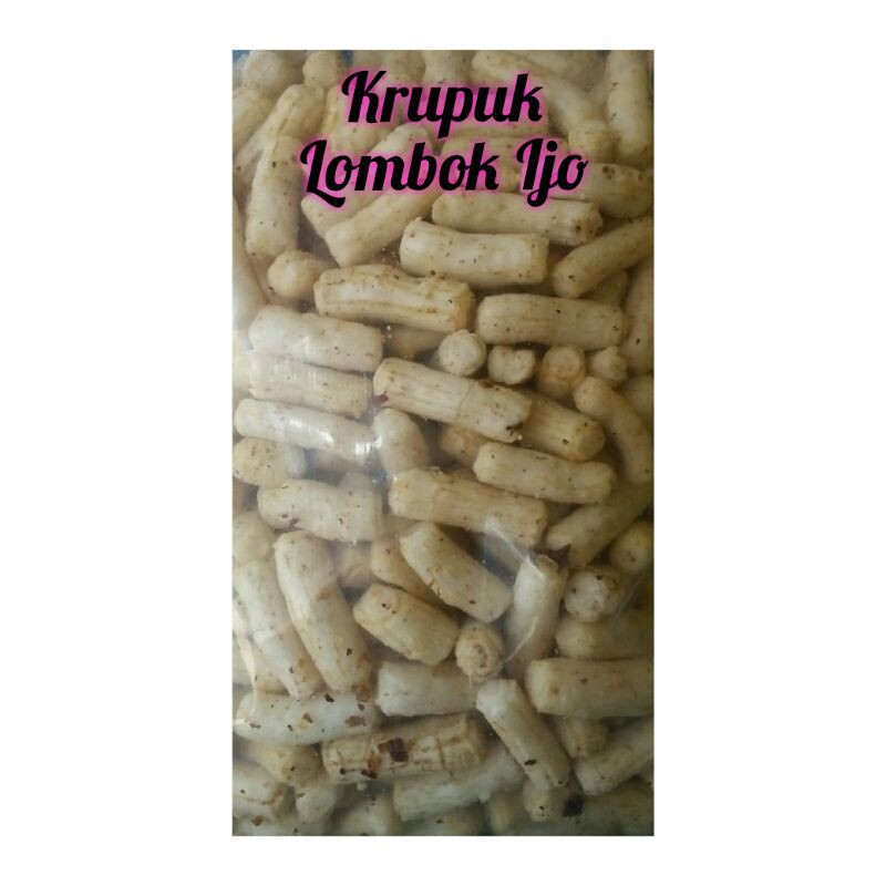 

Krupuk Ikan Tongkol Lombok Ijo Pedas dan Original Asin 250 gram