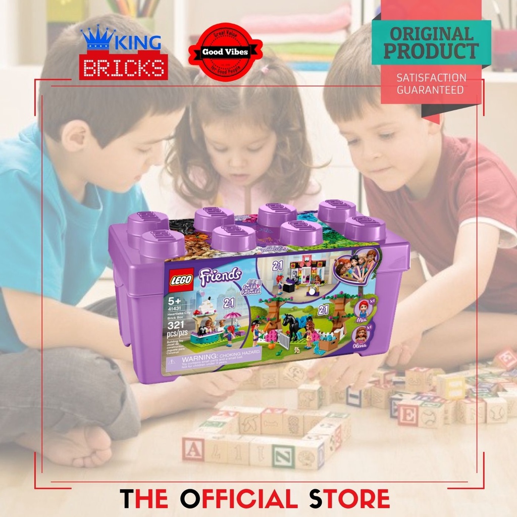 LEGO Original FRIENDS 41431 Heartlake City Brick Box - Mainan Anak Perempuan Cewek Lego Kotak Besar
