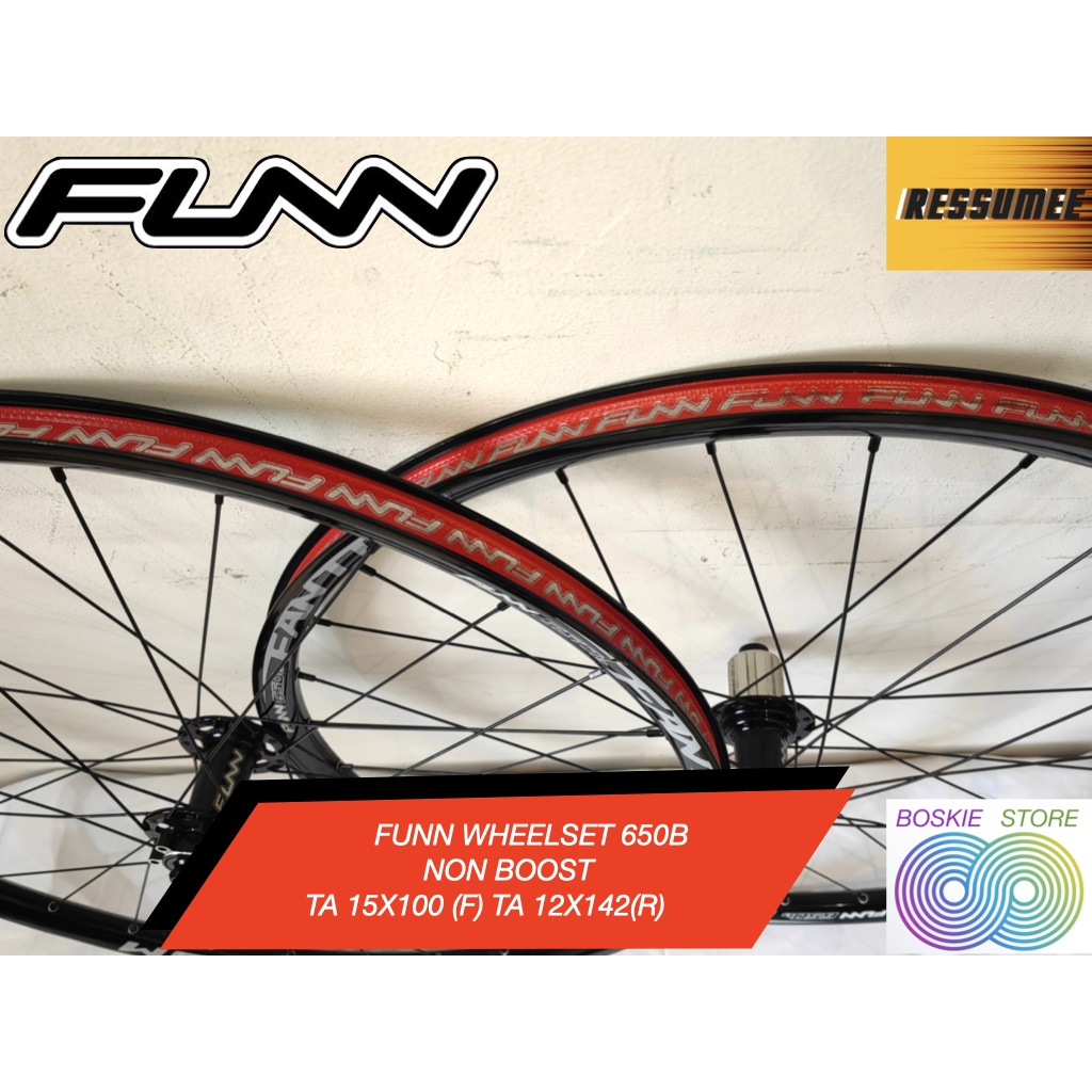 Wheelset MTB Funn Fantom Velg Rims 650B 27,5 27.5 Mint Condition TA Non Boost