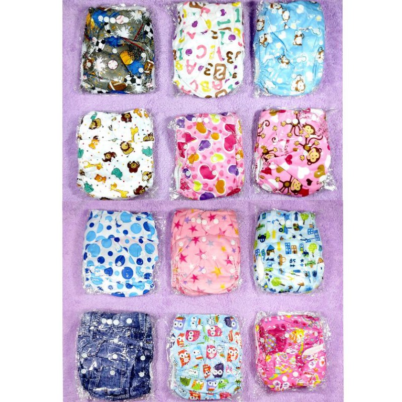 BIZYBEE Cloth Diaper Clodi Popok kain bayi Bizy Bee dilengkapi 2 insert Motif random