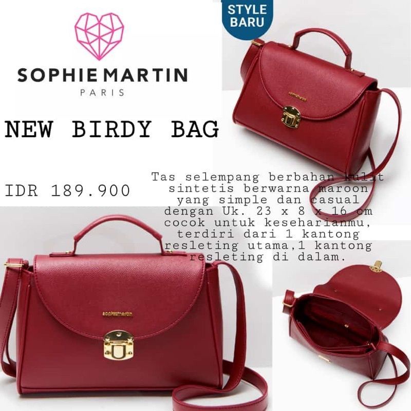 TAS NEO BIRDY / NEW BIRDY : SOPHIE MARTIN PARIS PROMO OFFICIAL SELEMPANG WANITA WOMAN BAG