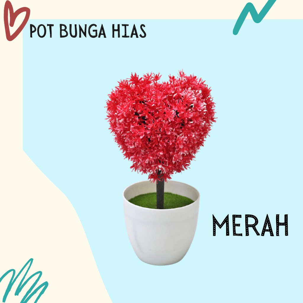 Satu7an PBP29 Tanaman Bunga Plastik Tanaman Hias Pot Bunga Dekorasi Rumah Artificial Flower-5