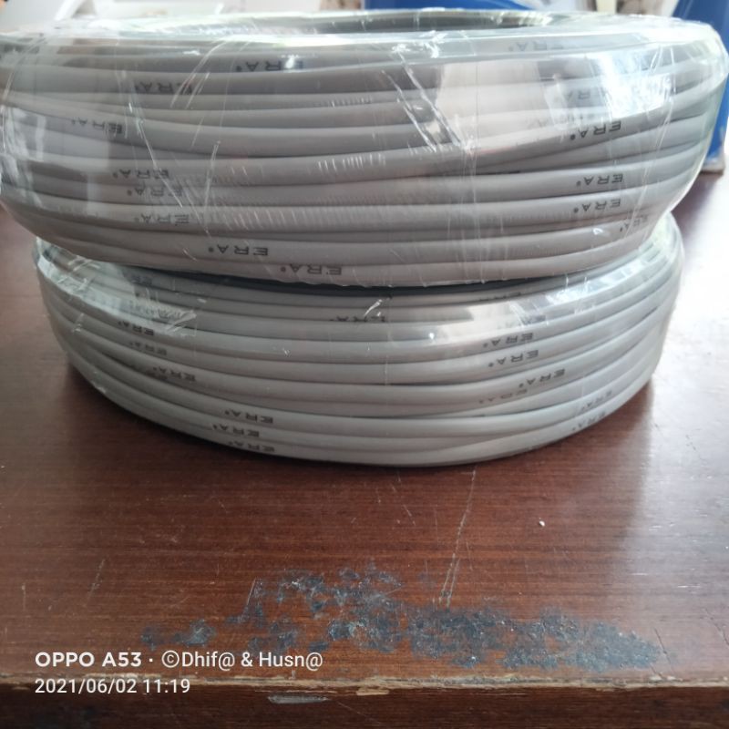 kabel line cord telepon isi 4 kabel panjang 100 meter