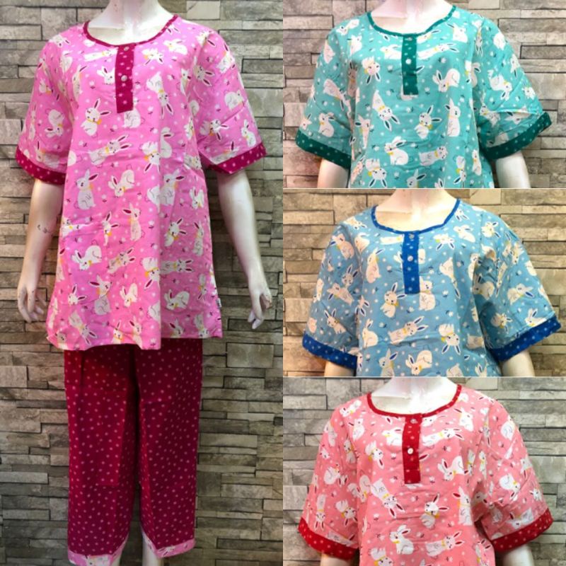 JUMBO HOKI SHEILA CP KATUN PIAMA | BAJU TIDUR MURAH-5