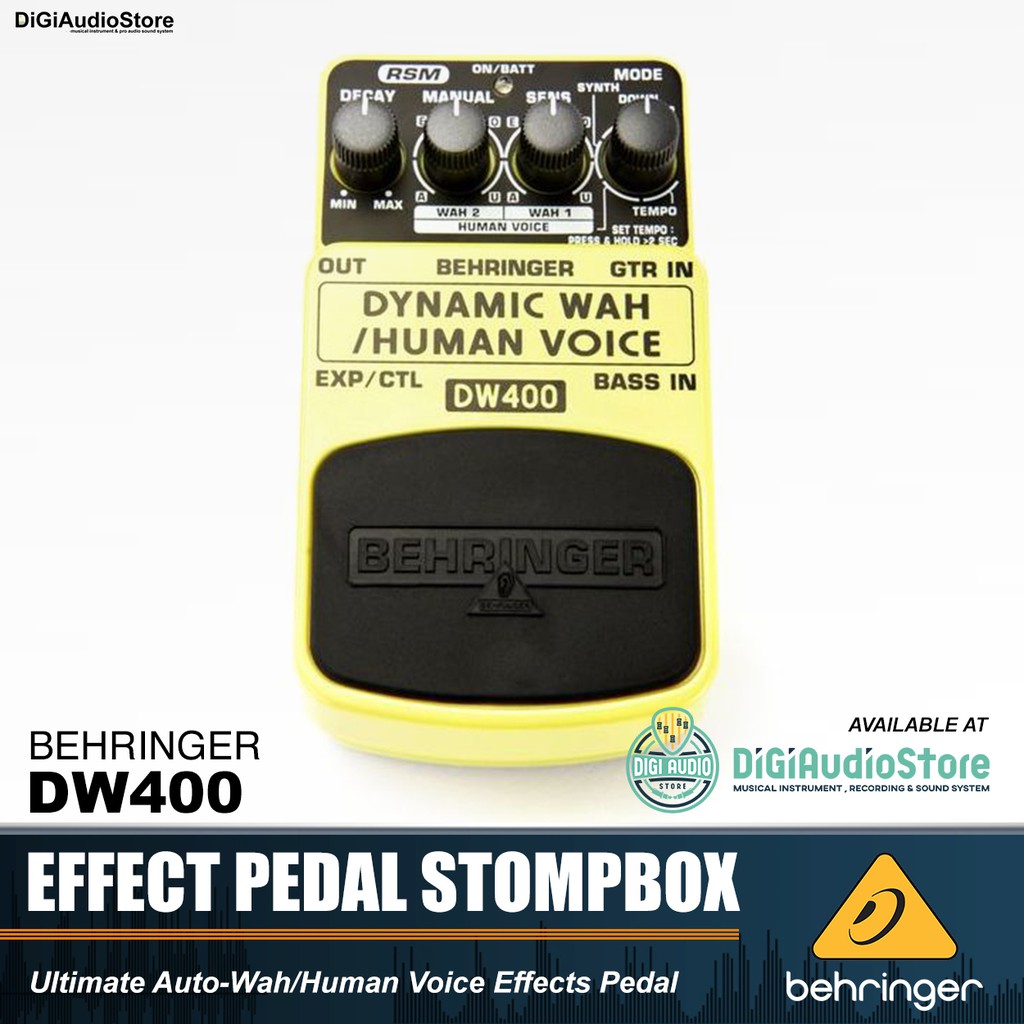Behringer DYNAMIC WAH DW400 [ DW 400 ] Human Voice Effects efek Pedal Gitar Stompbox